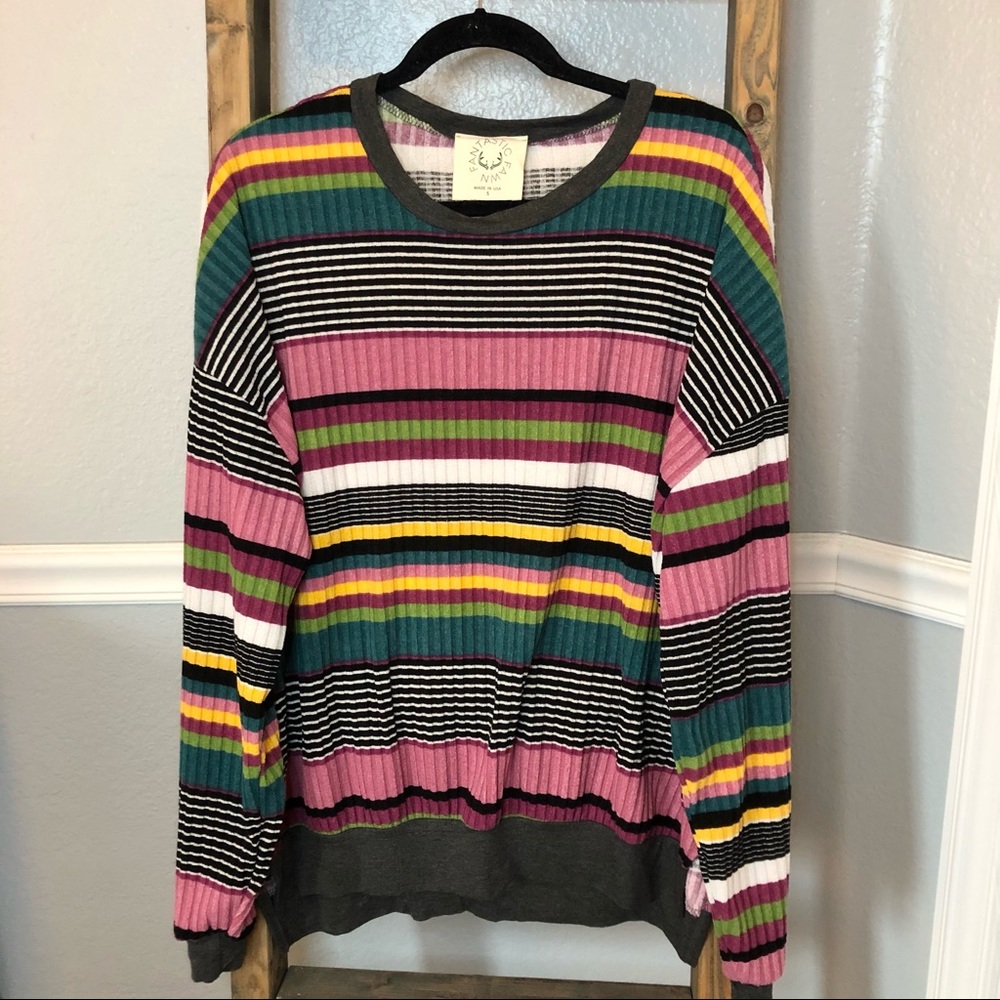 Fantastic Fawn Striped Pullover